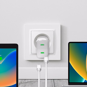 Puro MiniPro 35W GaN 2xUSB-C Wall Charger - White