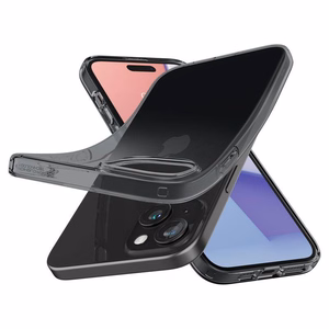 Spigen Crystal Flex Suojakuori iPhone 15 Plus:lle - harmaa/läpinäkyvä