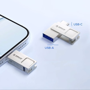 Orico U301 USB flash drive, 64 GB, USB-A/USB-C, USB 3.2 Gen 1, silver