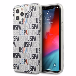 US Polo USHCP12LPCUSPA6 Logo Mania Collection suojakuori laitteelle iPhone 12 Pro Max 6.7", valkoinen
