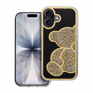 Suojakuori iPhone 17:lle Teddy Bear kultainen