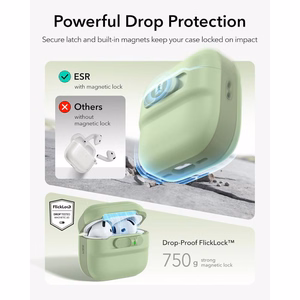 ESR Pulse HaloLock MagSafe  Apple AirPods 4 / 5 kuori, vaaleanvihreä