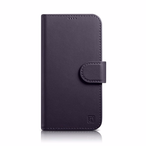 iCarer Lompakko Kotelo 2in1 Cover iPhone 14 Plus Anti-RFID Nahka Flip Case Tumman violetti (WMI14220727-DP)