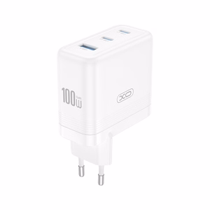 XO seinälaturi CE35 PD 100 W 2x USB-C 1x USB valkoinen