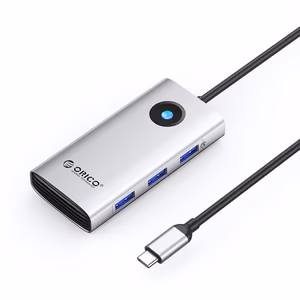 Orico PW11 6-in-1 USB-C-telakointiasema 3x USB-A 3.0 1x USB-C 3.0 1x USB-C PD 100W 1x HDMI 4K 30Hz - hopea