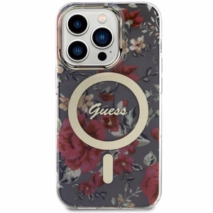 Guess GUHMP14LHCFWSA iPhone 14 Pro 6.1 vihreä/khaki suojakuori Flower MagSafe