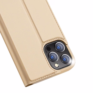 Dux Ducis Skin Pro Kirjahylly tyyppinen kotelo iPhone 13 Pro kultainen