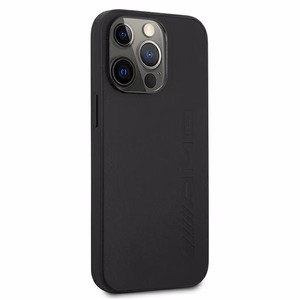 AMG Leather Hot Stamped Suojakuori iPhone 13 Pro / 13 6.1":lle - musta