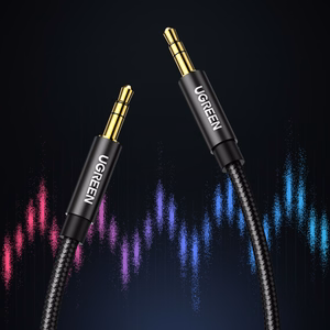 Ugreen AUX audio cable straight minijack 3.5 mm 1m blue (AV112)