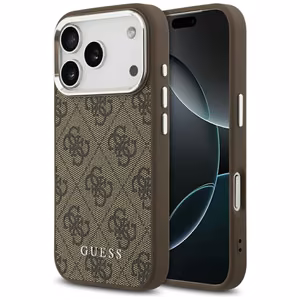 Guess 4G Classic Logo MagSafe Case for iPhone 17 Pro Max - Brown