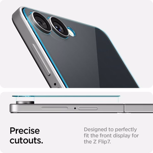 Spigen Glas.TR EZ Fit HD Karkaistu lasi Näytönsuoja Samsung Galaxy Z Flip 7:lle - Läpinäkyvä