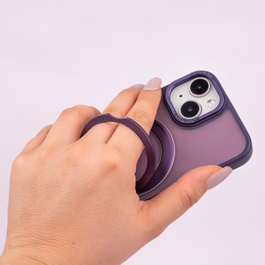 Mag Ring suojakuori pyörivällä renkaalla iPhone 15 Pro 6,1'' violetti