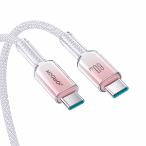 Joyroom S-A42 Crystal-Clear Series 60W USB-C - USB-C -kaapeli 1,2 m - valkoinen