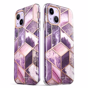 Supcase Cosmo Suojakuori iPhone 14 Pluslle - vaaleanpunainen marmori