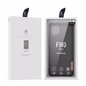 Dux Ducis Fino kotelo päällystetty nylon materiaalia Samsung Galaxy A42 5G musta musta