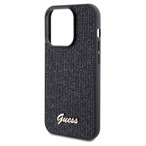 Guess Disco Metal Script -suojakuori iPhone 14 Pro Maxille - musta