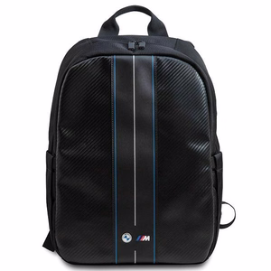 BMW Carbon & Blue Stripe reppu 16" kannettavalle tietokoneelle - musta