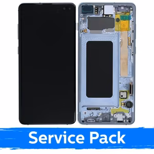 LCD Display Compatible With Samsung G975 S10 Plus With Frame / Prism Blue / (Service Pack)