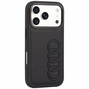 Audi TT -keinonahkasuojakuori laitteelle iPhone 18 Pro / 17 Pro, MagSafe-yhteensopiva – musta