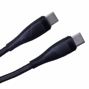 Maxlife MXUC-08 -kaapeli USB-C - USB-C 1,0 m 60W musta nylon