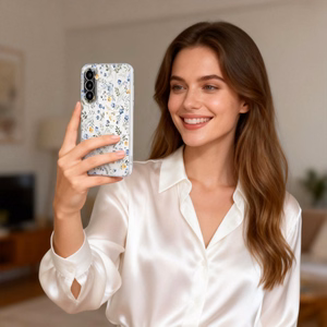 Tech-Protect FlexAir Suojakuori Samsung Galaxy A27 - Läpinäkyvä Kukkainen