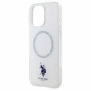 US Polo IML Ring MagSafe kotelo iPhone 16 Pro - valkoinen