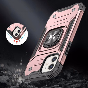 Wozinsky Ring Armor iPhone 14 tapauksessa panssaroitu kansi magneettinen haltija rengas kultainen