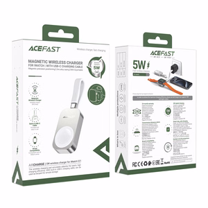 Acefast E21 5W Wireless Charger for Apple Watch - Silver