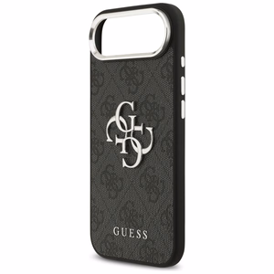 GUESS suojakuori iPhone 17 Air GUHCP17MP4G4SMCK (4G PU-nahkakuori isolla 4G- ja Classic-logolla sekä hopeisella metallikameran kehyksellä) musta