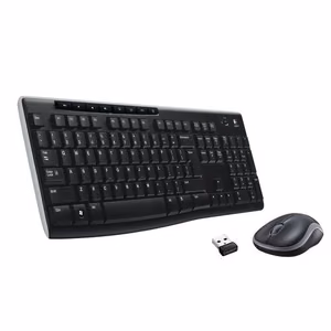 Langaton setti QWERTY-näppäimistö + hiiri Logitech MK270 musta