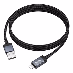 Kaapeli USB A - Lightning Hoco 2,4A näytöllä 1 m X118 musta