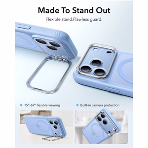 ESR Classic Hybrid Kickstand MagSafe suojakuori malleille iPhone 18 Pro Max / 17 Pro Max, matta vaaleansininen