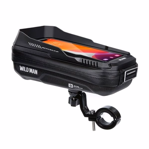 WILDMAN matkalaukku polkupyörän ohjaustankoon vetoketjulla, 0,5L (4 "- 7"), XT3S, musta