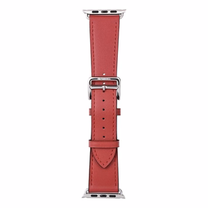 Ranneke Apple Watch Forcell F-Design FA20 rei'itetty ympäristöystävällinen nahka 42 / 44 / 45 / 49 mm punainen