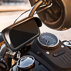 Motorcycle holder waterproof with zip and hood ( 4,8" - 5,5" ) black
