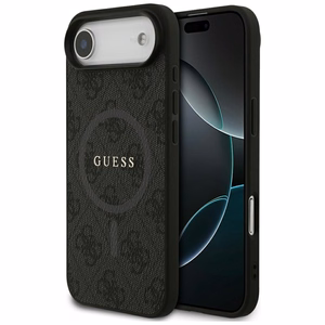 Guess 4G Ring Classic Logo MagSafe Suojakuori iPhone 17 Air:lle - Musta