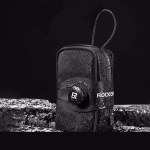 Rockbros P010 0.2L polkupyörän satulalaukku 0.6L pullopidikkeellä - musta