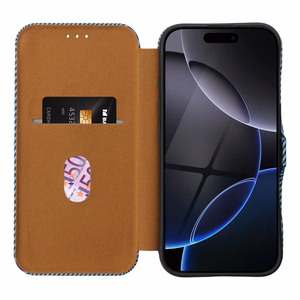 Lompakkokuori iPhone 16 PLUS:lle Folio Side Magnet sininen