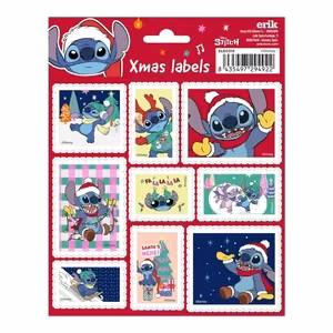 Disney Stitch 18 itseliimautuvan joulutarran setti