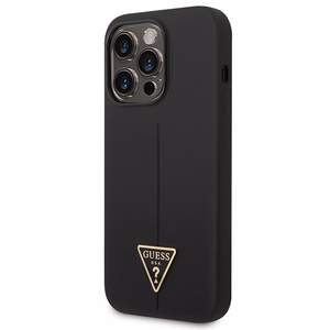 Guess GUHCP14XSLTGK iPhone 14 Pro Max 6.7" black/black hardcase Silicone Triangle