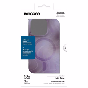 Incase Halo Case -suojakuori MagSafe-tuella iPhone 16 Pro -puhelimelle, Oil Slick Lilac