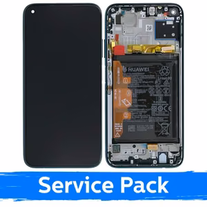 LCD-näyttö yhteensopiva Huawei P40 Lite kehyksellä / Crush Green / (Service Pack)