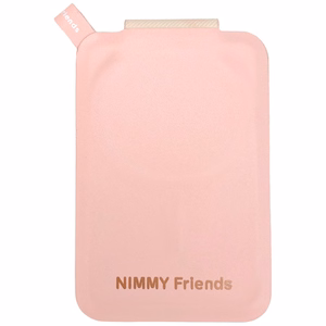 Nimmy New Big-Eye Cute Pets 2.0 Cat MagSafe-magneettikorttikotelo puhelimelle jalustalla – vaaleanpunainen