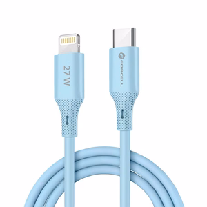 Kaapeli USB C - Lightning Forcell F-Energy PD 3A 27W Silikoninen 1m C346 sininen