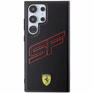 Ferrari Big SF Perforated suojakuori Samsung Galaxy S24 Ultra:lle - musta