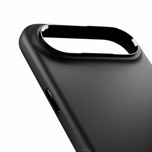 Puro Icon Mag Pro nestesilikoninen Suojakuori iPhone 17 Air:lle, MagSafe -yhteensopiva, kamerasuojauksella ja alumiinipainikkeilla - musta
