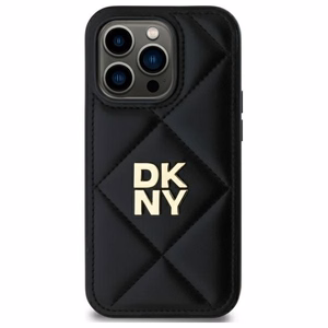 DKNY Quilted Stack Logo Suojakuori iPhone 14 Pro:lle - musta