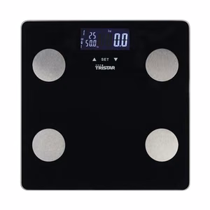 Tristar WG-2442 – henkilövaaka BMI-mittauksella, 150 kg, 100 g:n tarkkuus, väri: musta