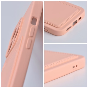 Suojakuori iPhone 15 PRO MAX:lle Card Case vaaleanpunainen