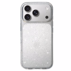 Crystal Glitter suojakuori iPhone 17 Pro Max hopea
